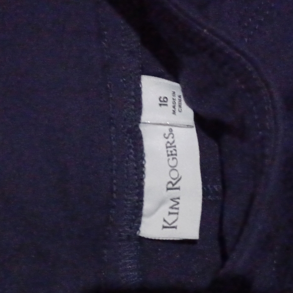 KIM ROGERS Navy Blazer Dress Pants Average Women's Size 16 Super Stretch  NEW. - Picture 11 of 13